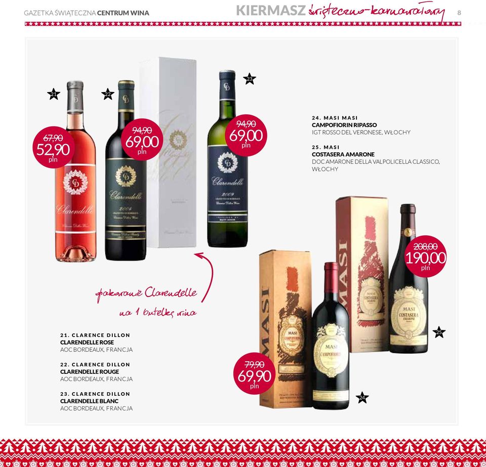 MASI COSTASERA AMARONE DOC AMARONE DELLA VALPOLICELLA CLASSICO, WŁOCHY 208,00 190,00 opakowanie Clarendelle na 1