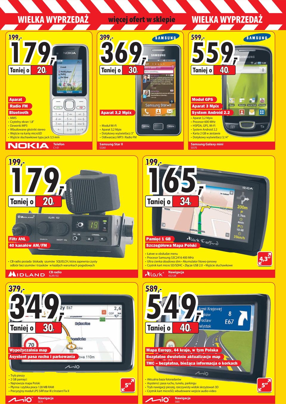 Mpix System ndroid 2.2 parat 3,2 Mpix Procesor 600 MHz HSPD, GPS, Wi-Fi System ndroid 2.