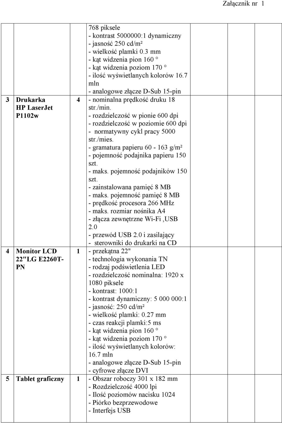 - rozdzielczość w pionie 600 dpi - rozdzielczość w poziomie 600 dpi - normatywny cykl pracy 5000 str./mies. - gramatura papieru 60-163 g/m² - pojemność podajnika papieru 150 szt. - maks.