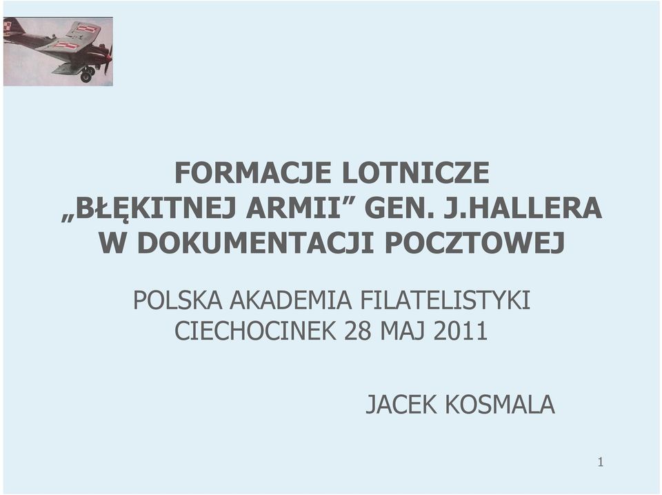 HALLERA W DOKUMENTACJI POCZTOWEJ