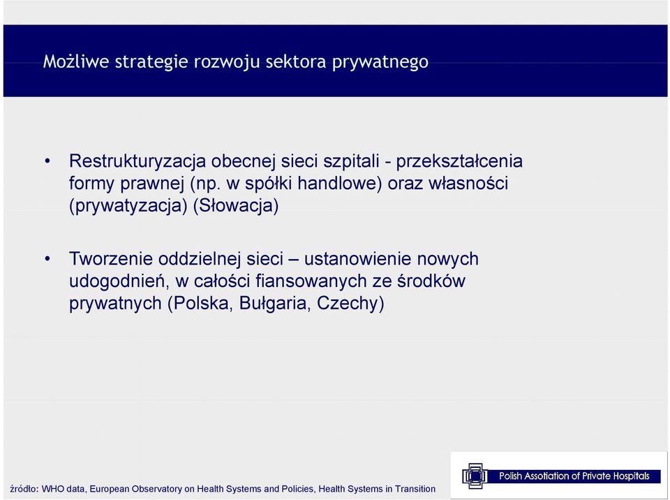 w spółki handlowe) oraz własności (prywatyzacja) (Słowacja) Tworzenie oddzielnej sieci ustanowienie