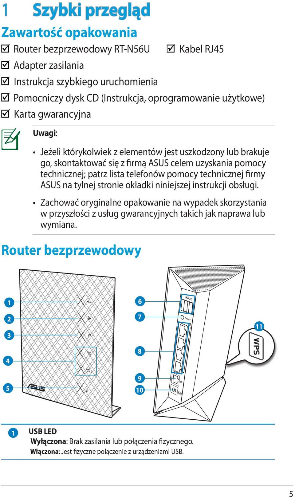 obsługi. Zachować oryginalne opakowanie na wypadek skorzystania w przyszłości z usług gwarancyjnych takich jak naprawa lub wymiana.