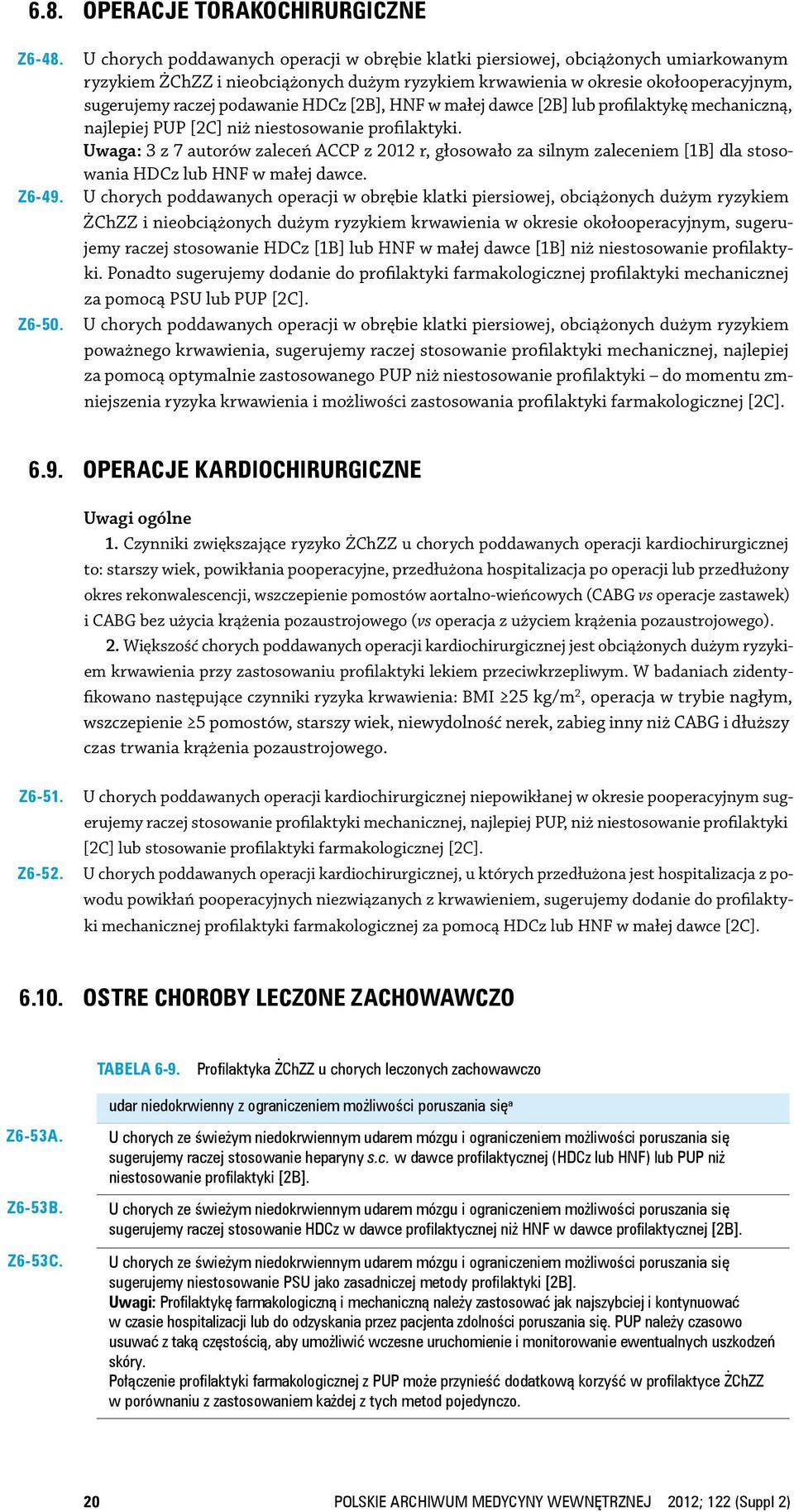 HDCz [2B], HNF w małej dawce [2B] lub profilaktykę mechaniczną, najlepiej PUP [2C] niż niestosowanie profilaktyki.