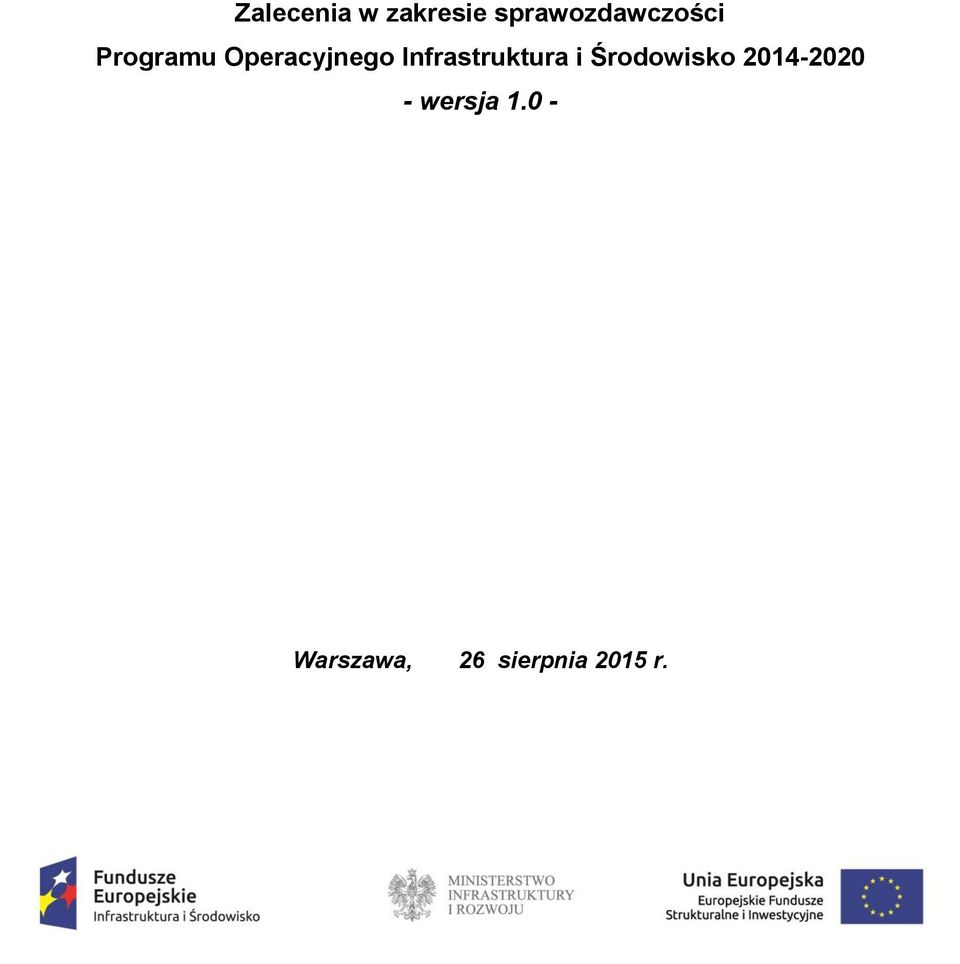 Operacyjnego Infrastruktura i