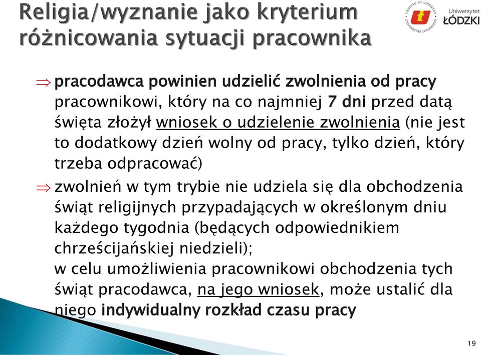 obchodzenia świąt religijnych przypadających w określonym dniu każdego tygodnia (będących odpowiednikiem chrześcijańskiej niedzieli); w