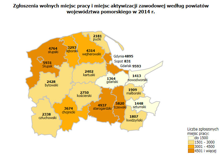 Monitoring zawodów deficytowych i nadwyżkowych w województwie pomorskim Źródło: Opracowanie własne na podstawie badań statystycznych rynku pracy MPiPS-01, zał. 3. 4.2.