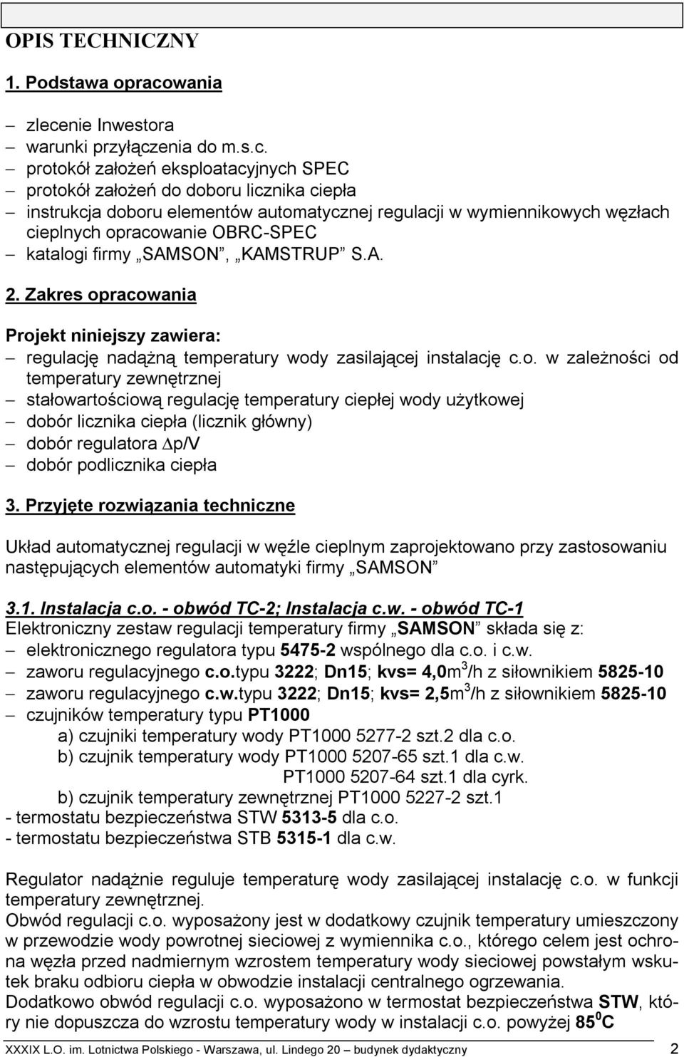 nie Inwestora warunki przyłącz