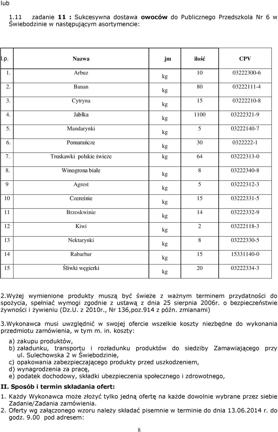 Winogrona białe 9 Agrest 10 Czereśnie 11 Brzoskwinie 12 Kiwi 13 Nektarynki 14 Rabarbar 15 Śliwki węgierki 8 03222340-8 5 03222312-3 15 03222331-5 14 03222332-9 2 03222118-3 8 03222330-5 15 15331140-0