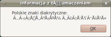 Znaki diakrytyczne Kodowanie znaków #include <QApplication> #include <QMessageBox> int main( int argc, char argv[ ] ) QApplication App( argc, argv