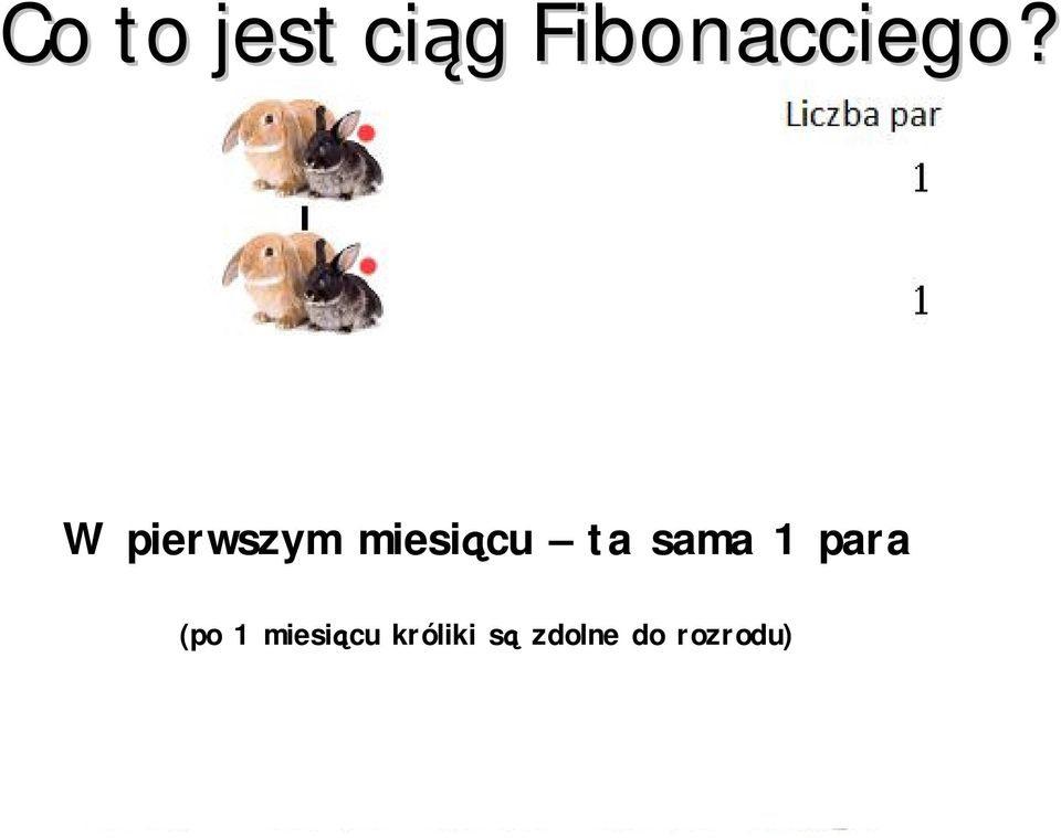 W pierwszym miesiącu ta
