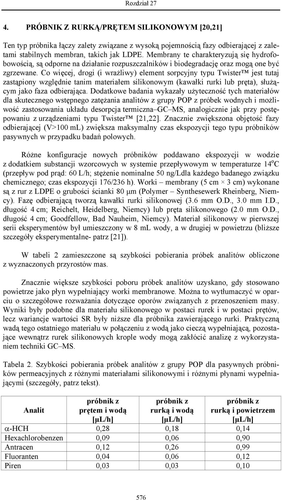 Co więcej, drogi (i wrażliwy) element sorpcyjny typu Twister jest tutaj zastąpiony względnie tanim materiałem silikonowym (kawałki rurki lub pręta), służącym jako faza odbierająca.