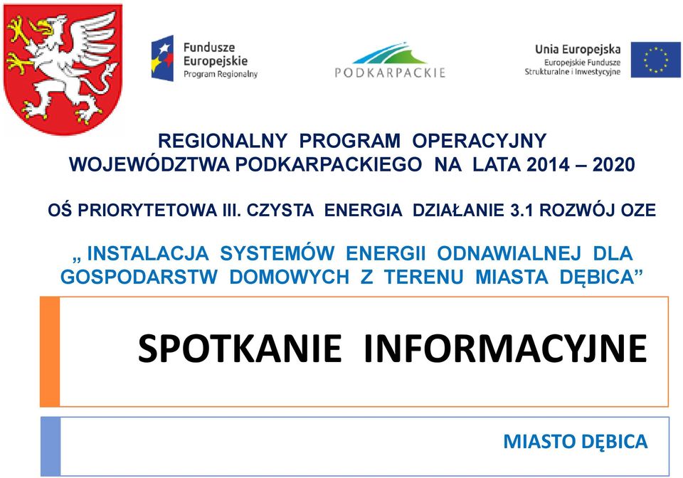 1 ROZWÓJ OZE INSTALACJA SYSTEMÓW ENERGII ODNAWIALNEJ DLA