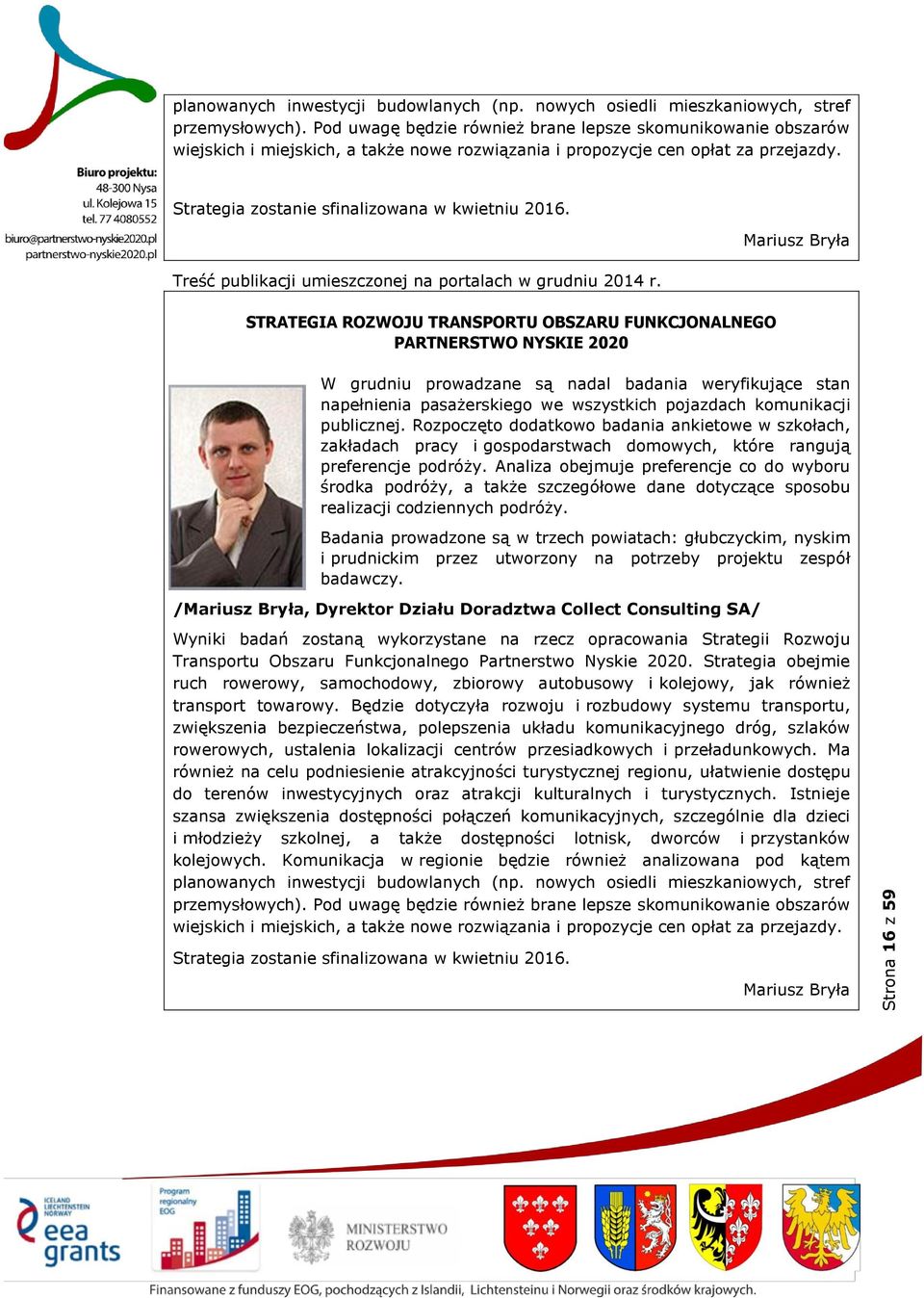 Treść publikacji umieszczonej na portalach w grudniu 2014 r.