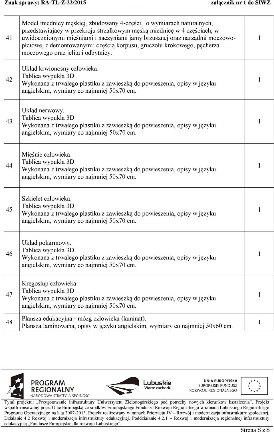 Układ krwionośny człowieka. 43 Układ nerwowy. 44 Mięśnie człowieka. 45 Szkielet człowieka. 46 Układ pokarmowy. 47 48 Kręgosłup człowieka. Plansza edukacyjna - mózg człowieka (laminat).