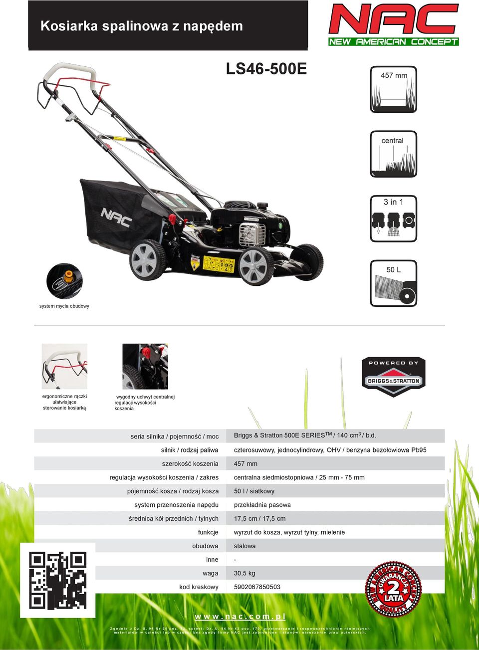 Stratton 500E SERIES TM / 140 cm 3 / b.d.