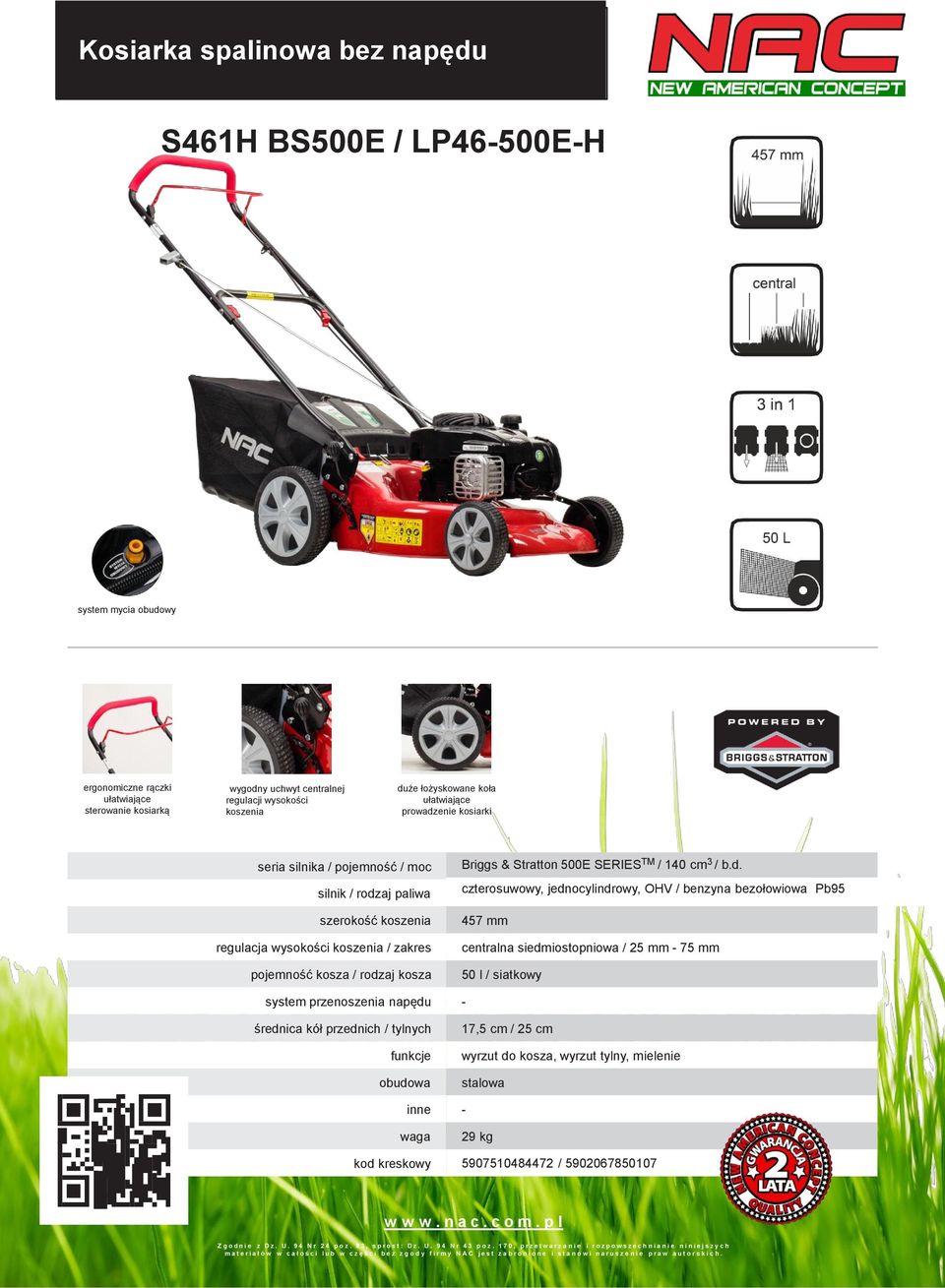 & Stratton 500E SERIES TM / 140 cm 3 / b.d.
