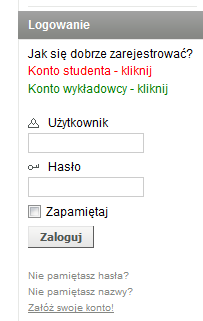 (4) Po naciśnięciu lewym przyciskiem myszy na link Załóż swoje konto! zostaniecie Państwo przekierowani do Rejestracji użytkownika. (5) Należy wypełnić następujące pola: a. Pełna nazwa:.