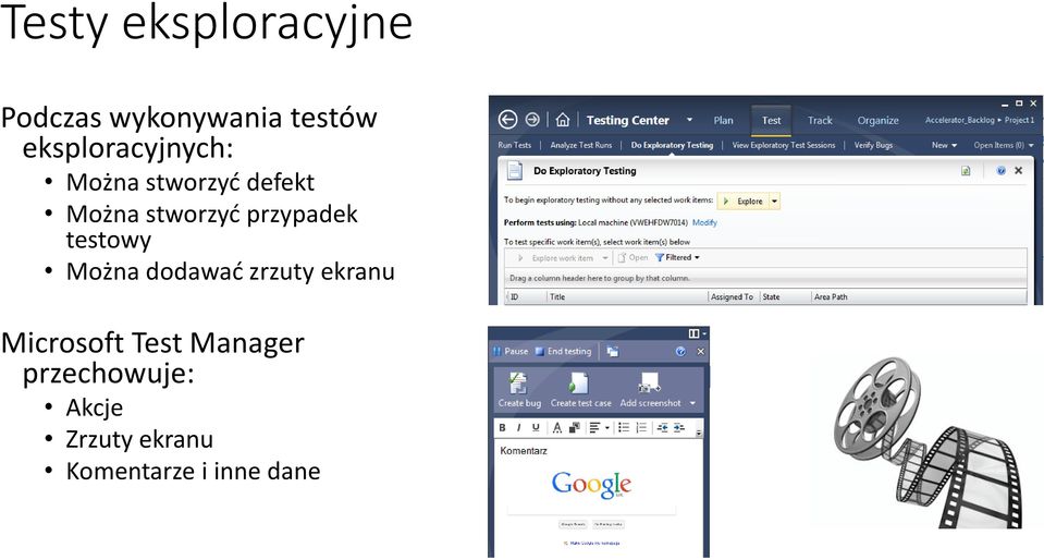 przypadek testowy Można dodawać zrzuty ekranu Microsoft