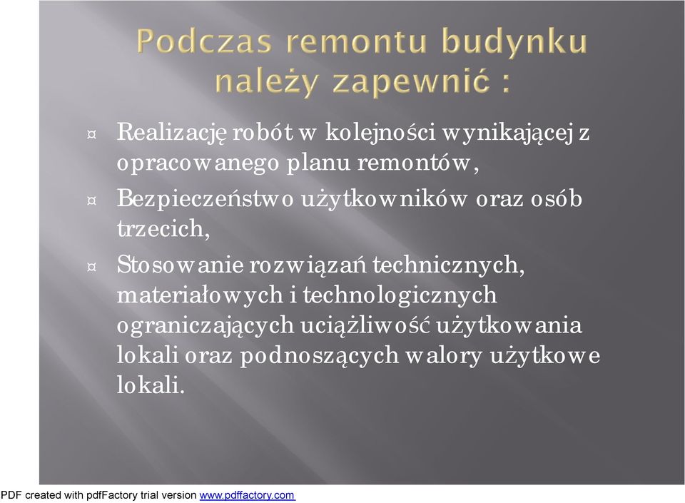 rozwiązań technicznych, materiałowych i technologicznych