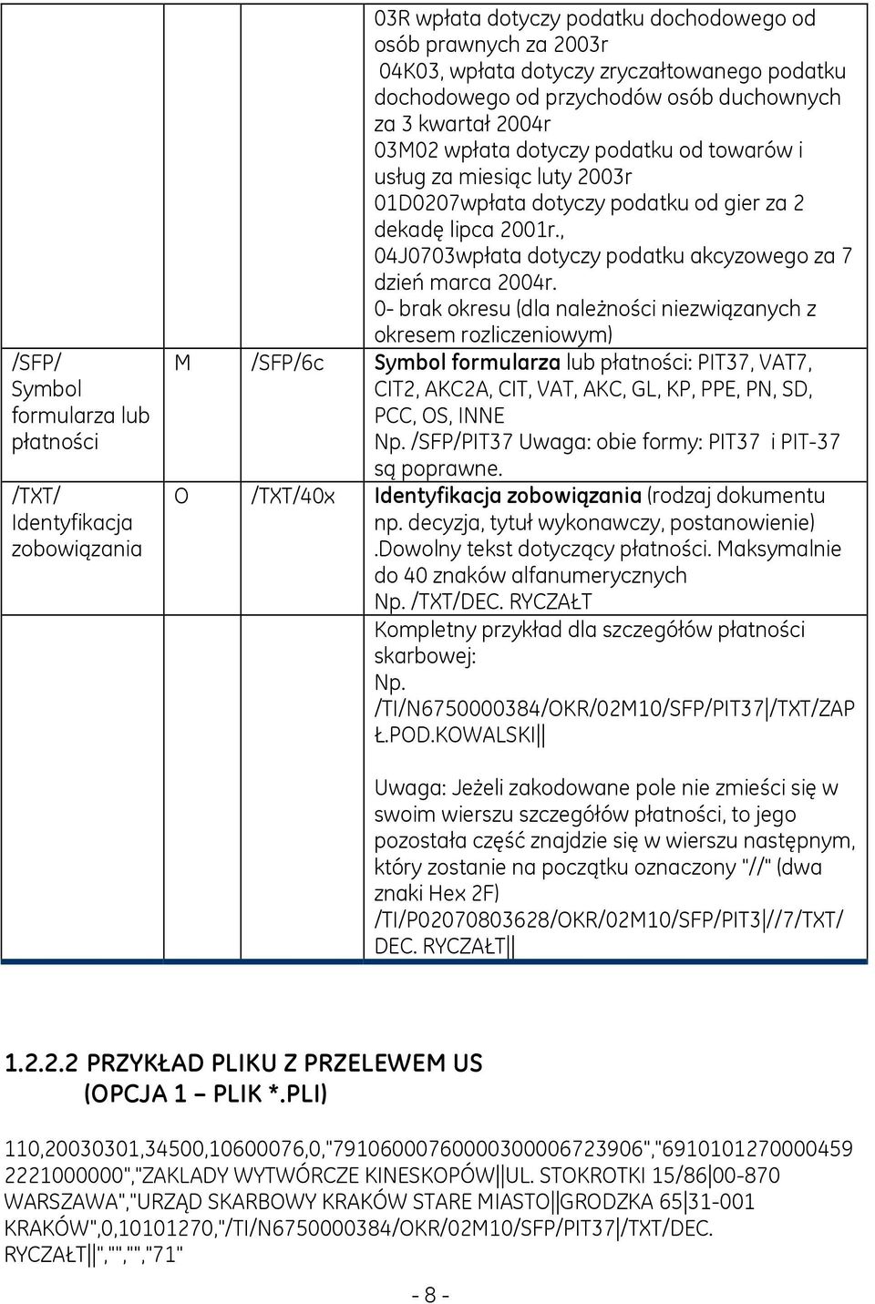 , 04J0703wpłata dotyczy podatku akcyzowego za 7 dzień marca 2004r.