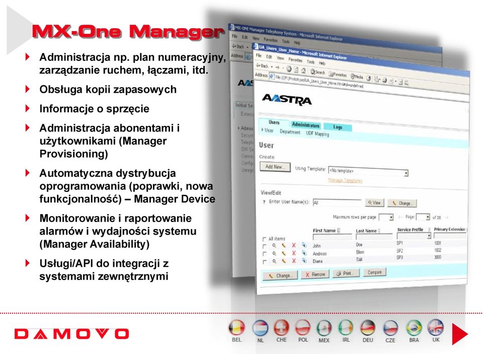 Provisioning) Automatyczna dystrybucja oprogramowania (poprawki, nowa funkcjonalność) Manager Device