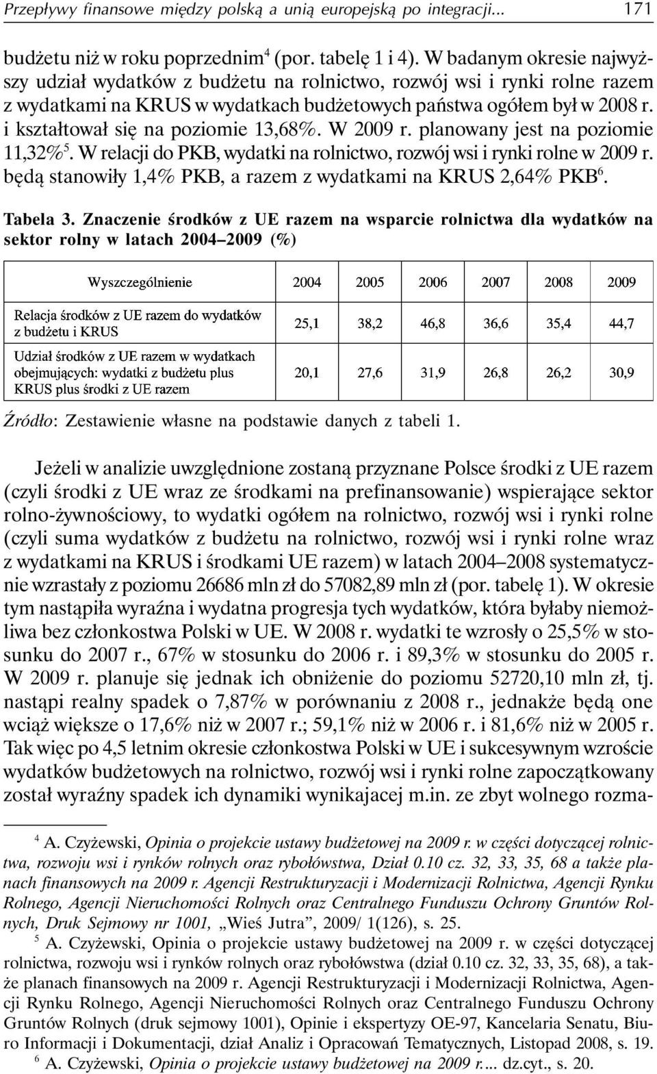 i kształtował się na poziomie 13,68%. W 2009 r. planowany jest na poziomie 11,32% 5. W relacji do PKB, wydatki na rolnictwo, rozwój wsi i rynki rolne w 2009 r.