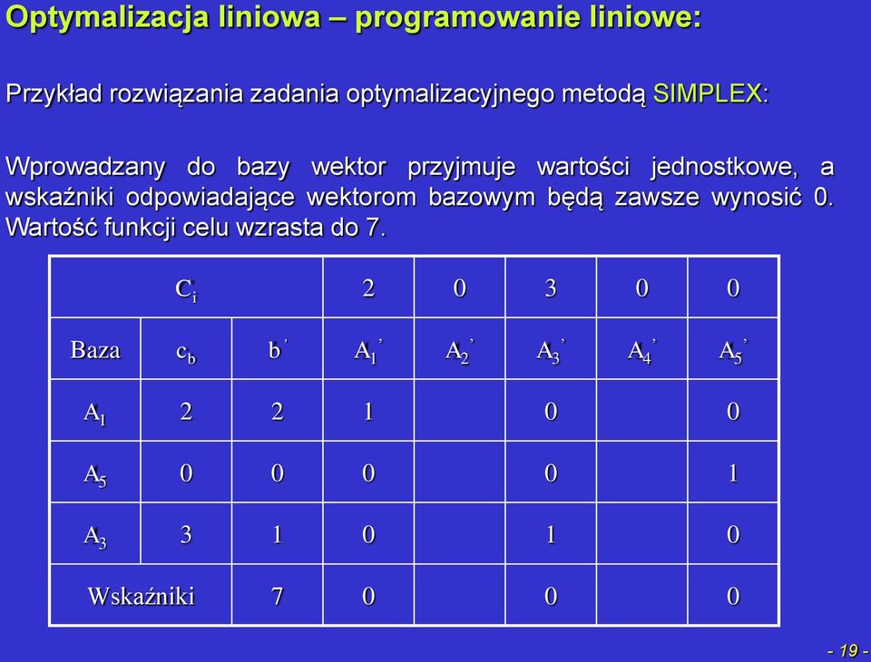odpowiadające wektoom azowym ędą zawsze wynosić.