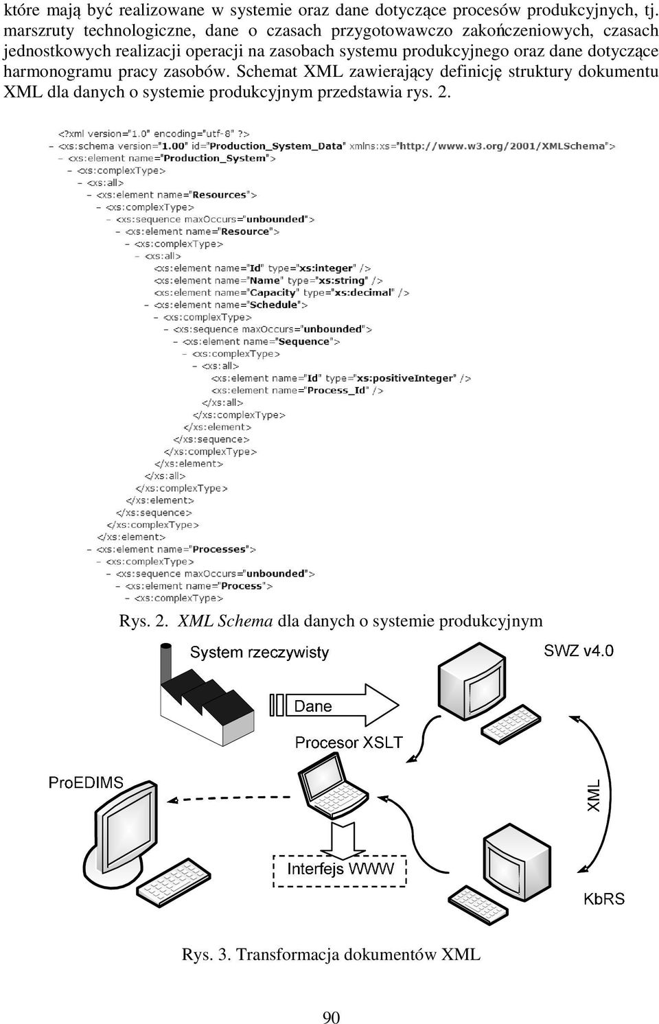 zasobach systemu produkcyjnego oraz dane dotyczące harmonogramu pracy zasobów.