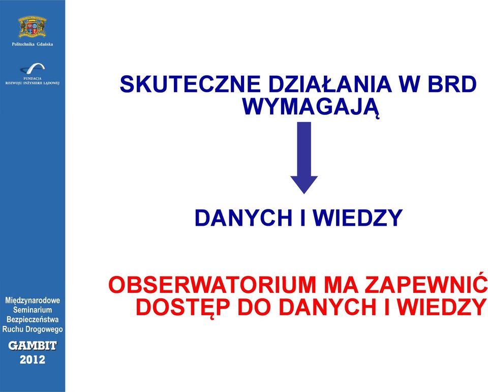 WYMAGAJĄ DANYCH I WIEDZY