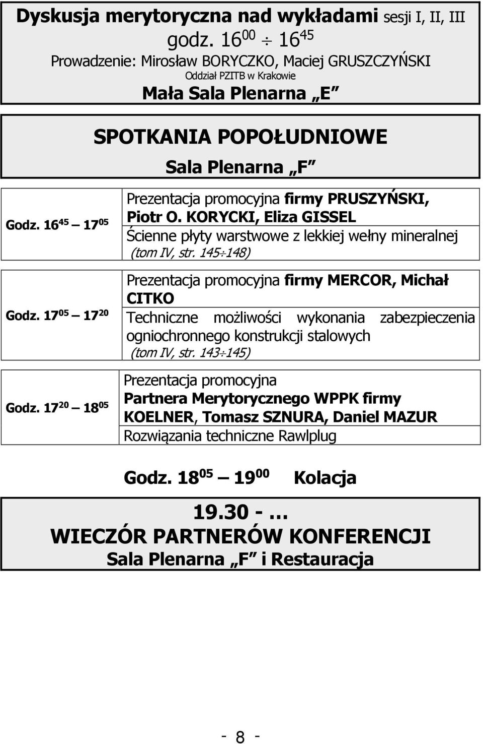 17 05 17 20 Prezentacja promocyjna firmy PRUSZYŃSKI, Piotr O. KORYCKI, Eliza GISSEL Ścienne płyty warstwowe z lekkiej wełny mineralnej (tom IV, str.