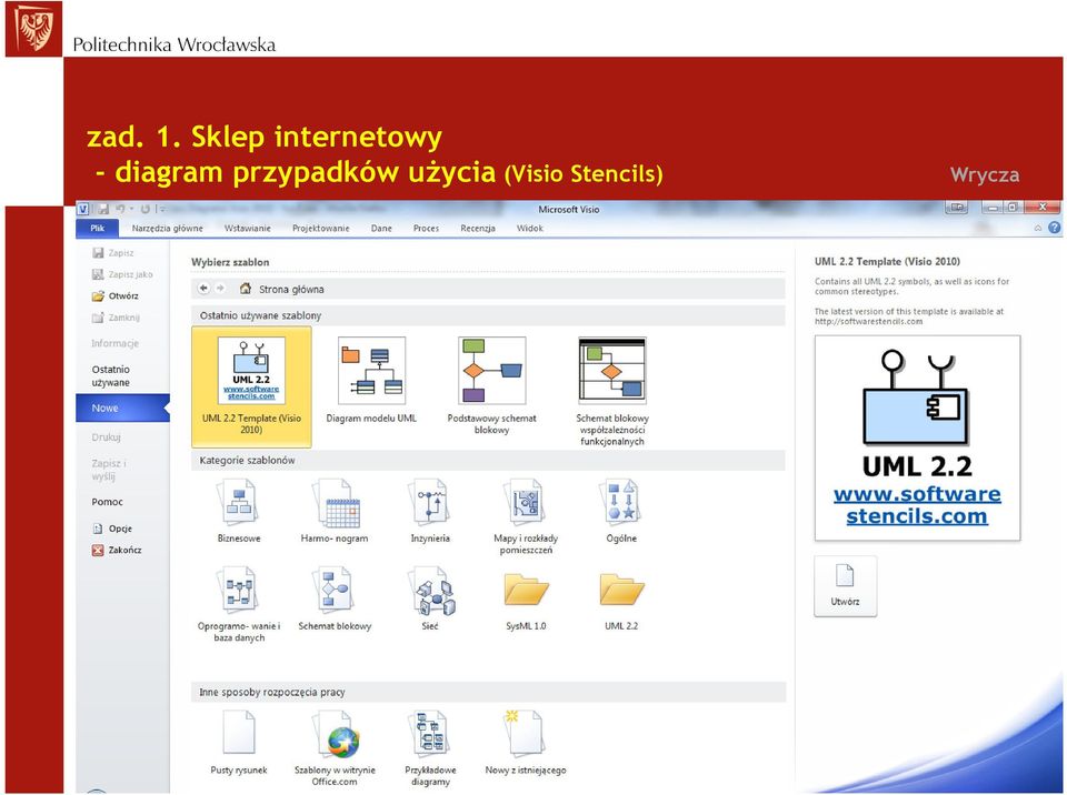 przypadków użycia (Visio Stencils)