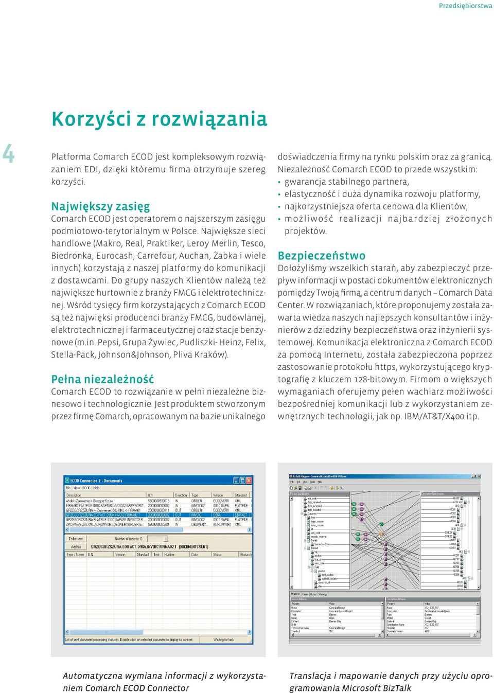 Największe sieci handlowe (Makro, Real, Praktiker, Leroy Merlin, Tesco, Biedronka, Eurocash, Carrefour, Auchan, Żabka i wiele innych) korzystają z naszej platformy do komunikacji z dostawcami.