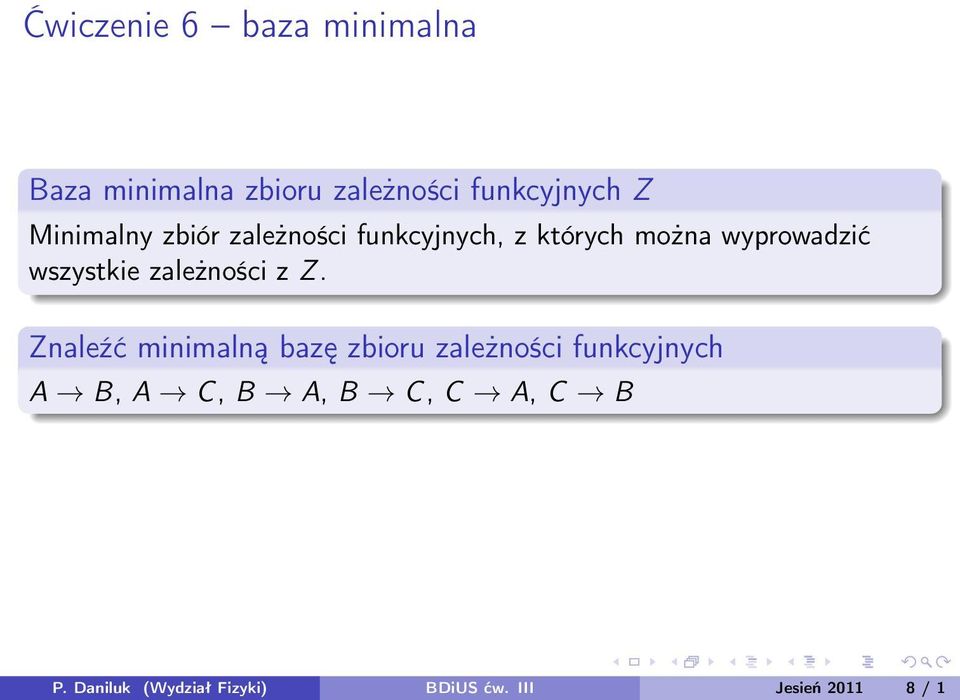 zależności z Z.