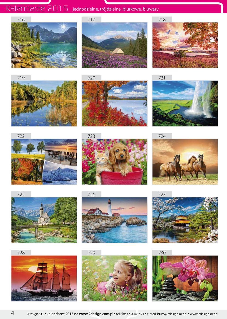 2Design S.C. kalendarze 2015 na www.2design.com.pl tel.
