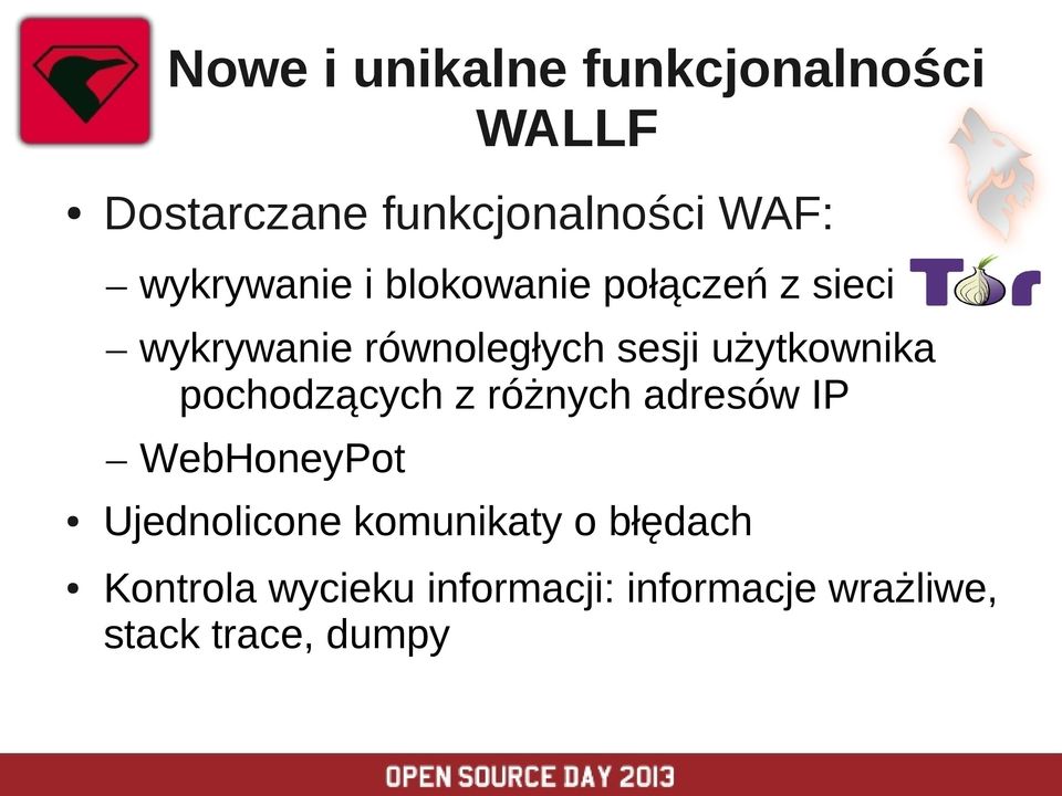 różnych adresów IP WebHoneyPot Ujednolicone komunikaty o błędach