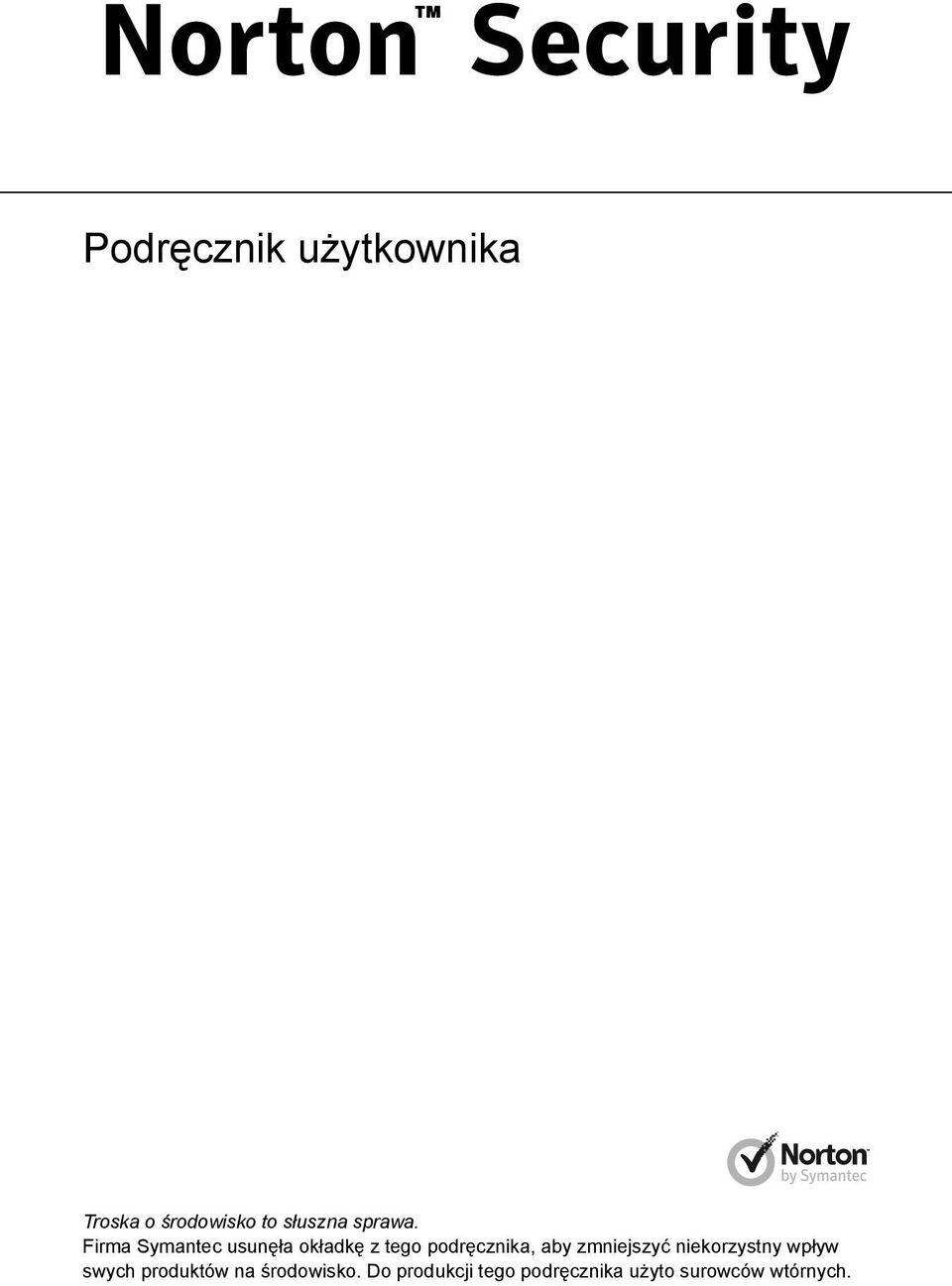 Firma Symantec usunęła okładkę z tego podręcznika, aby