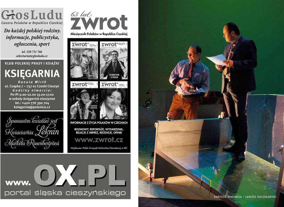 zwrot.cz Do każdej polskiej rodziny. informacje, publicystyka, ogłoszenia, sport tel. 558 731 766 sekretariat@glosludu.