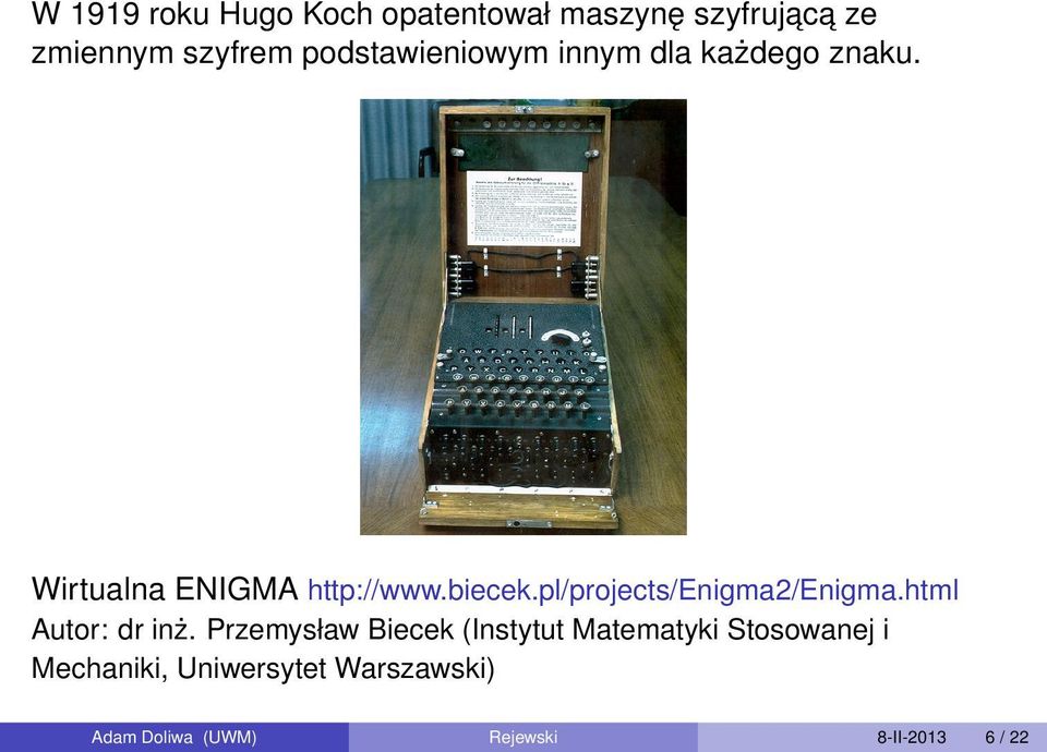pl/projects/enigma2/enigma.html Autor: dr inż.