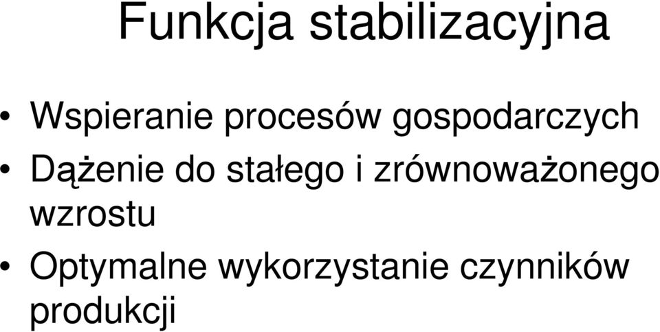 stałego i zrównowaonego wzrostu
