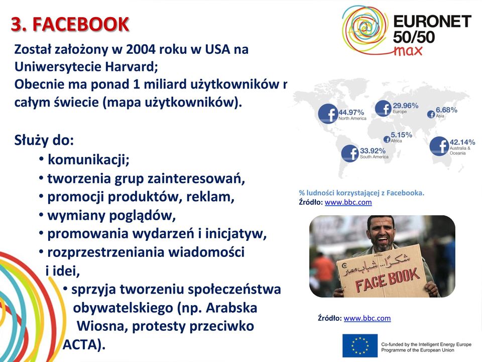Służy do: komunikacji; tworzenia grup zainteresowań, promocji produktów, reklam, wymiany poglądów, promowania wydarzeń i