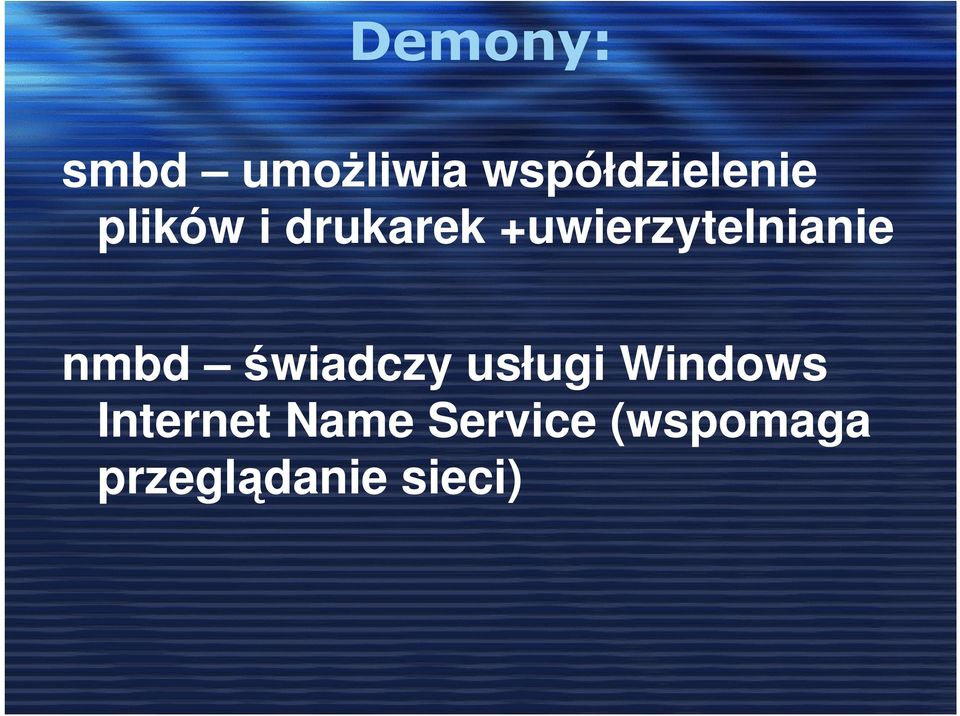 nmbd świadczy usługi Windows Internet