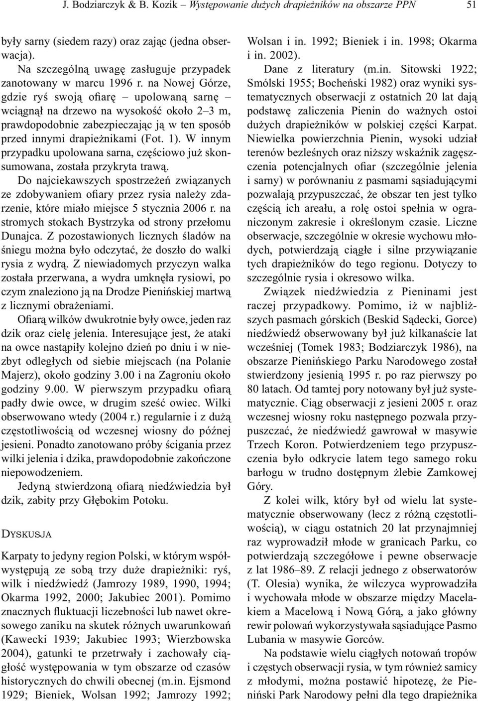 W innym przypadku upolowana sarna, częściowo już skonsumowana, została przykryta trawą.