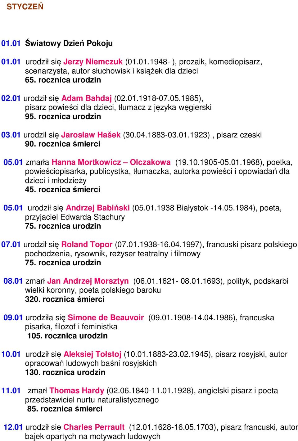 rocznica śmierci 05.01 zmarła Hanna Mortkowicz Olczakowa (19.10.1905-05.01.1968), poetka, powieściopisarka, publicystka, tłumaczka, autorka powieści i opowiadań dla dzieci i młodzieży 45.