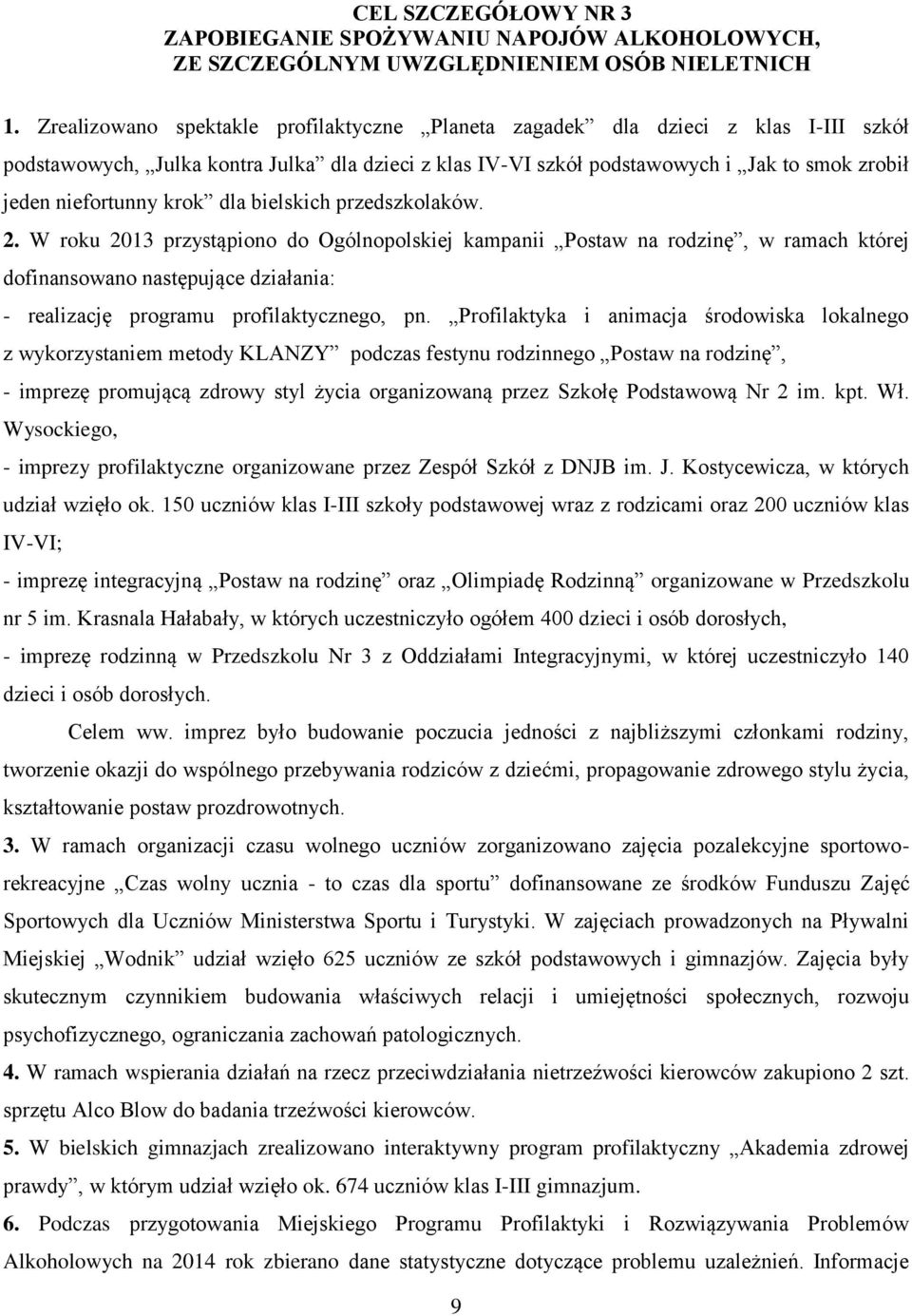 krok dla bielskich przedszkolaków. 2.