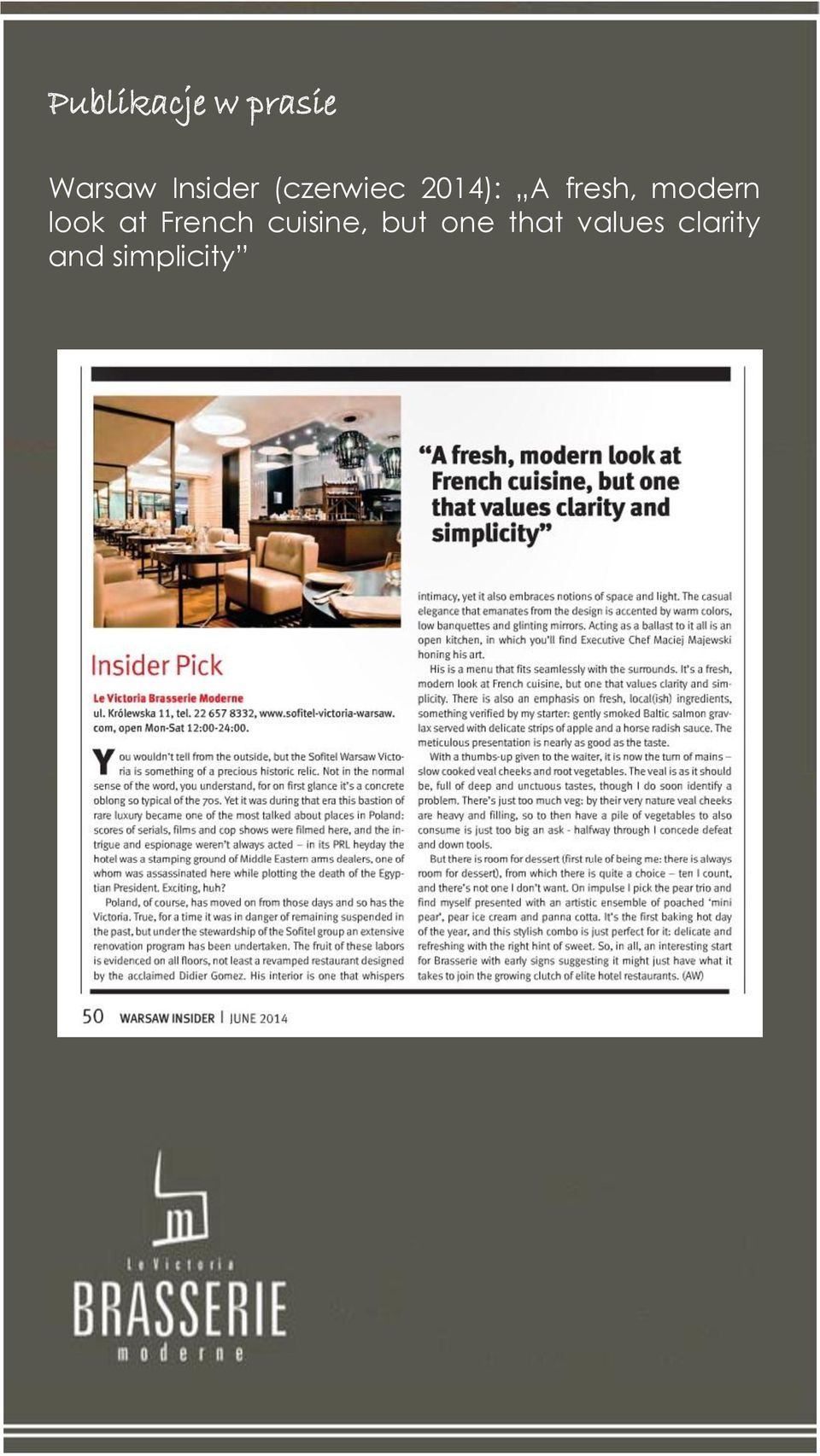 modern look at French cuisine,