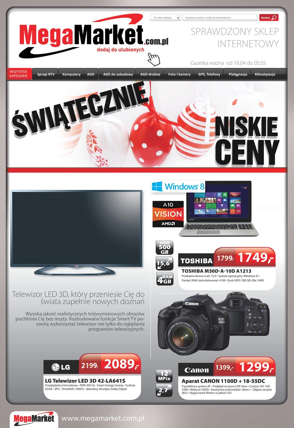 [cal]: 15.6 System operacyjny: Windows 8.1 Pamięć RM (zainstalowana): 4 Dysk HDD: 500, Obr.