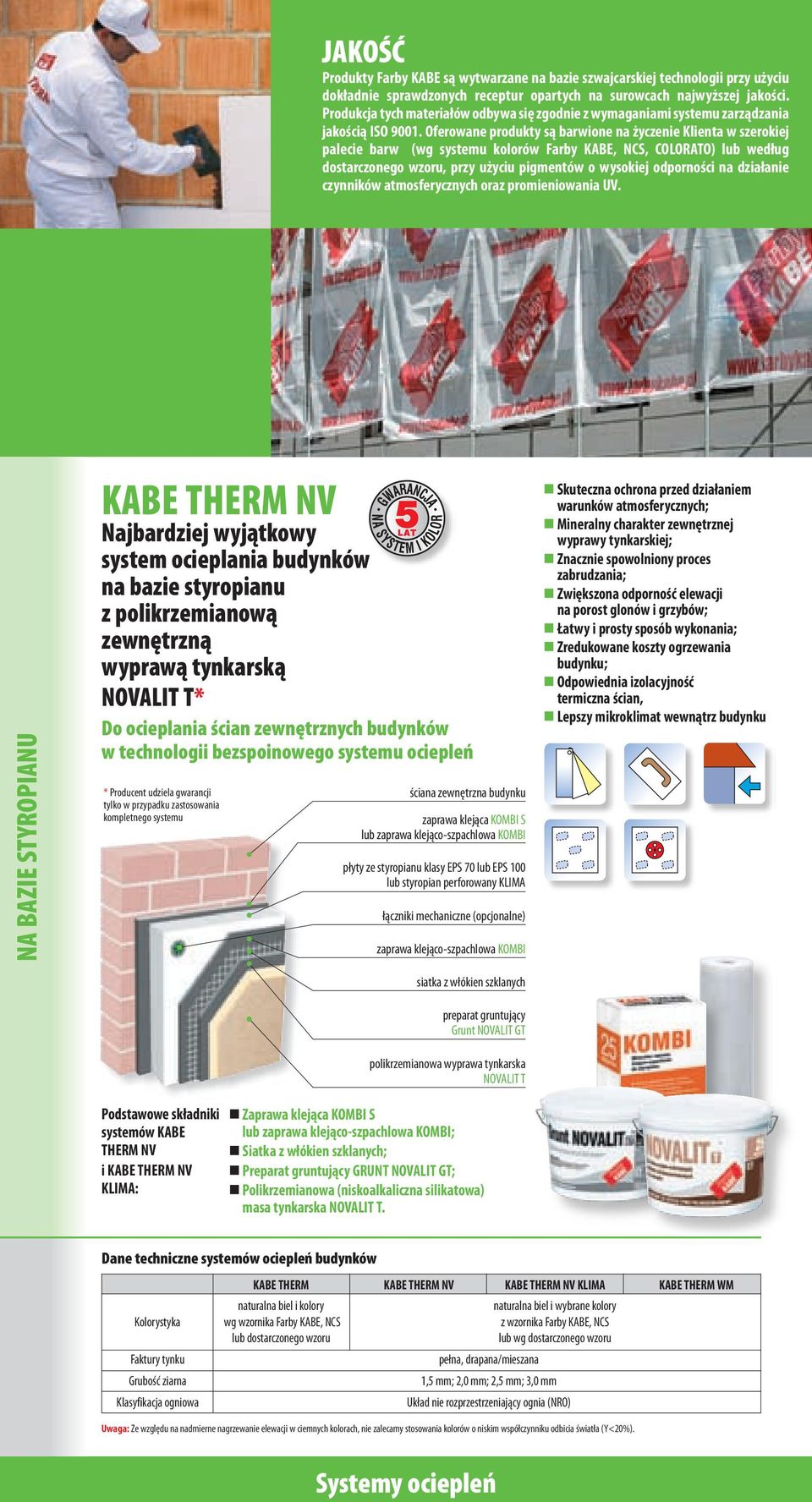 Oferowane produkty są barwione na życzenie Klienta w szerokiej palecie barw (wg systemu kolorów Farby KABE, NCS, COLORATO) lub według dostarczonego wzoru, przy użyciu pigmentów o wysokiej odporności