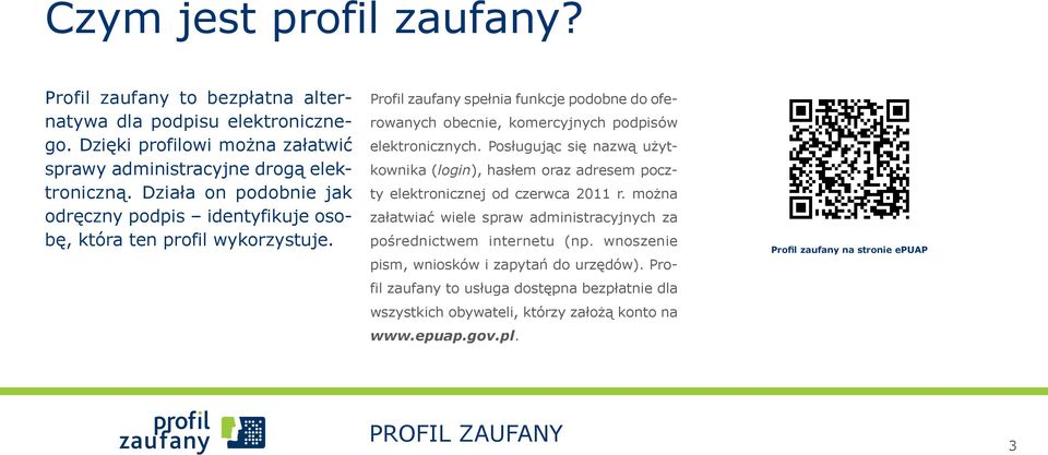 Profil zaufany spełnia funkcje podobne do oferowanych obecnie, komercyjnych podpisów elektronicznych.