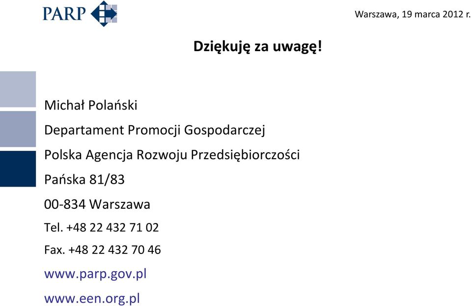 Polska Agencja Rozwoju Przedsiębiorczości Pańska