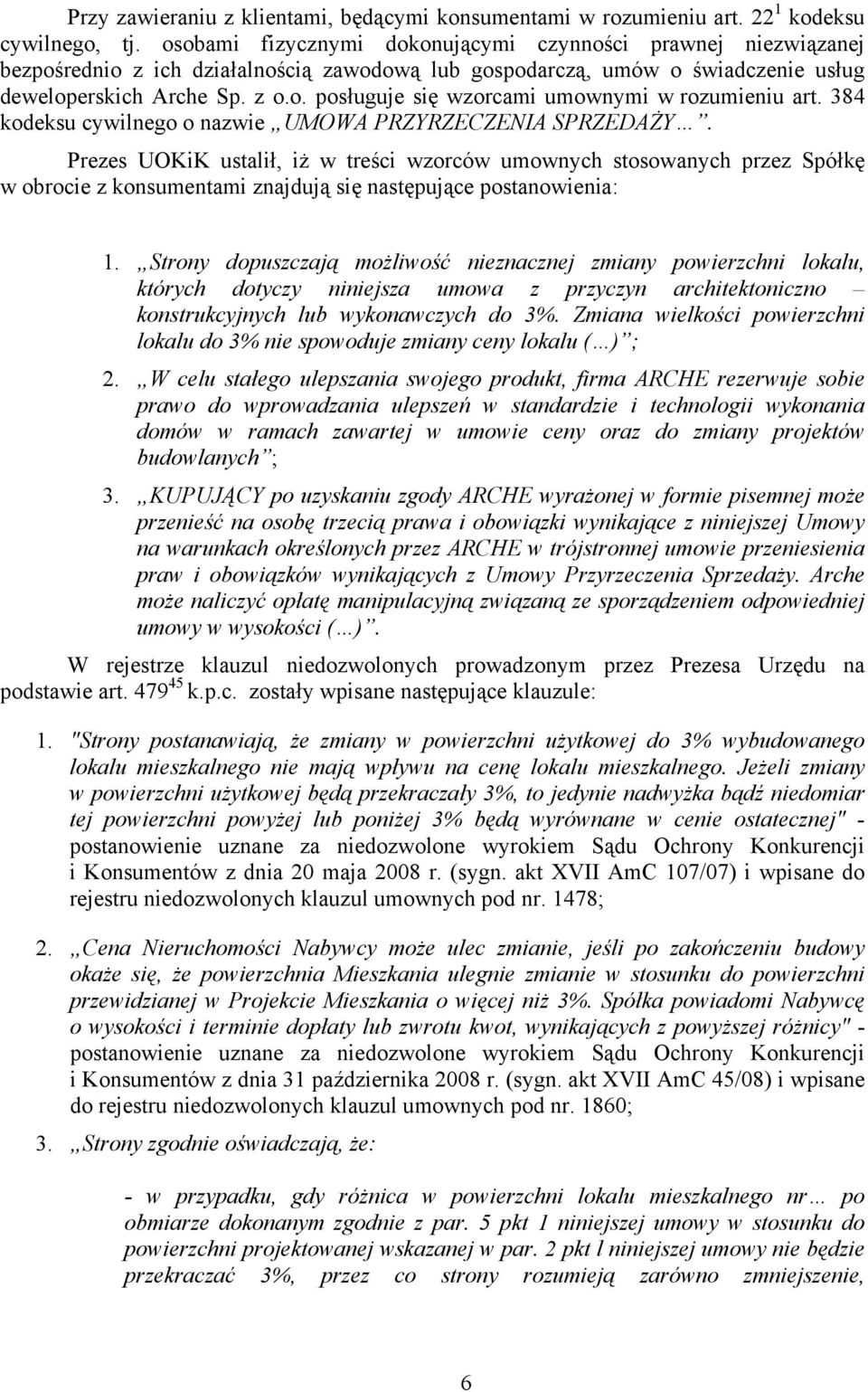 384 kodeksu cywilnego o nazwie UMOWA PRZYRZECZENIA SPRZEDAŻY.